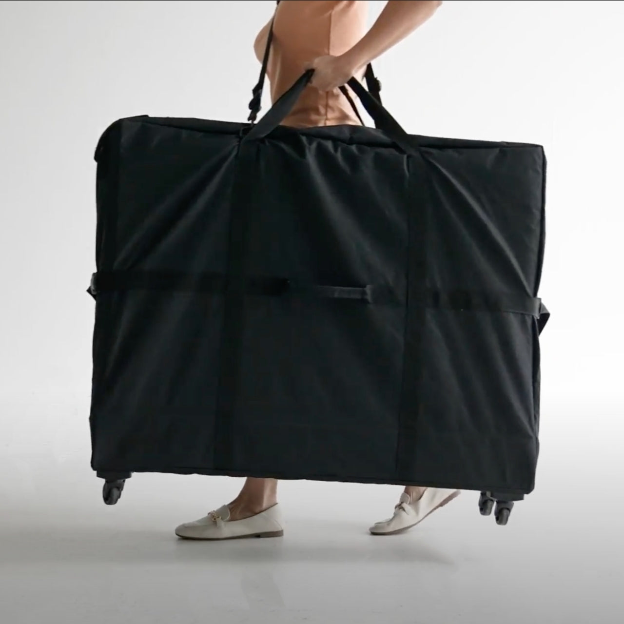 Portable Massage Table Carrier with 360° wheels, Light and Waterproof