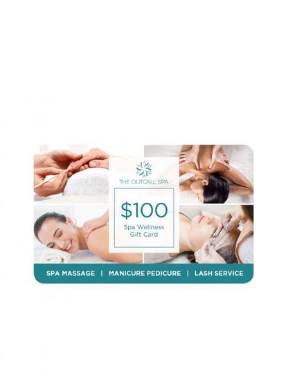 Spa Wellness Gift Card - $100