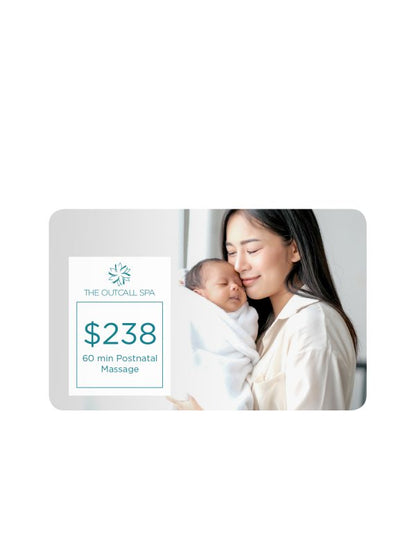 60 min Postnatal Massage Gift Card – $238