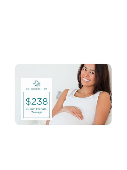 60 min Prenatal Massage Gift Card – $238