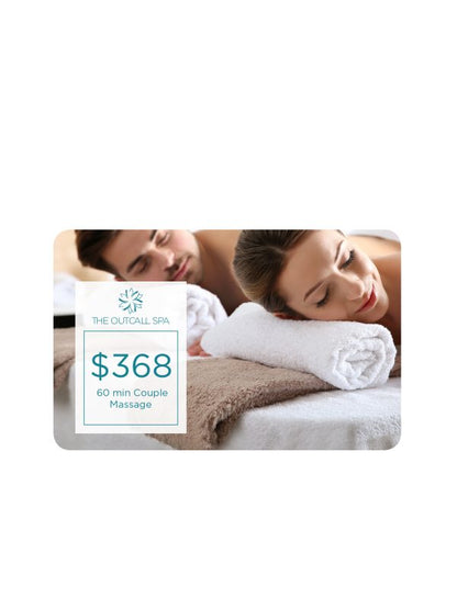 60 min Couple Massage Gift Card – $368