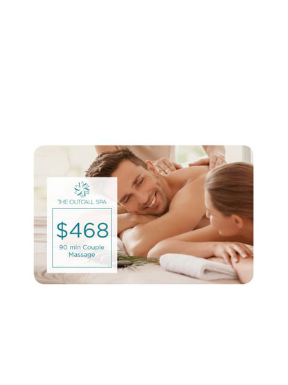 90 min Couple Massage Gift Card – $468
