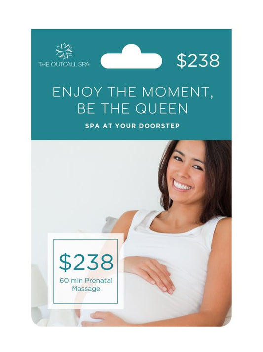 60 min Prenatal Massage Gift Card – $238