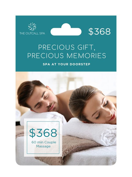 60 min Couple Massage Gift Card – $368