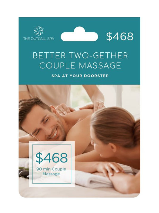 90 min Couple Massage Gift Card – $468