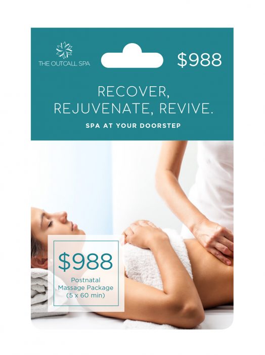 Postnatal Massage Package Gift Card – $988