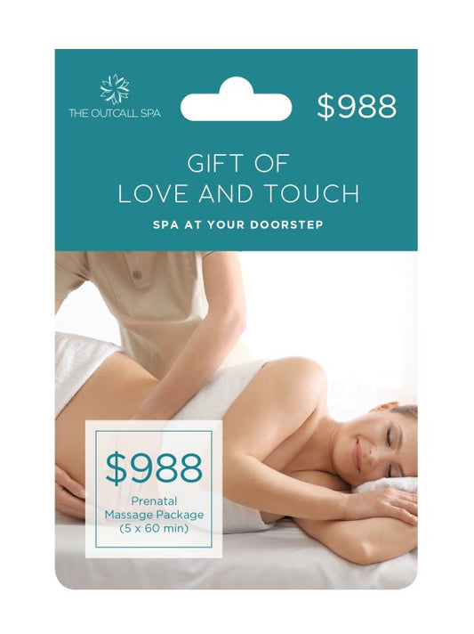 Prenatal Massage Package Gift Card – $988